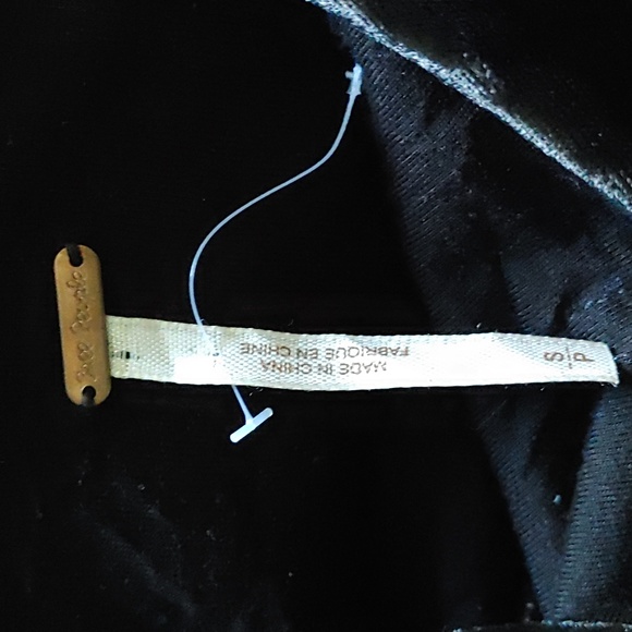 Free People Velvet Underground Dress Black Sz.S - Picture 7 of 8